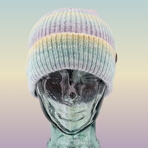 Lucky Brand Hat Beanie Sweet Lavender Space Dye Knit Cuffed Colorful Cottagecore